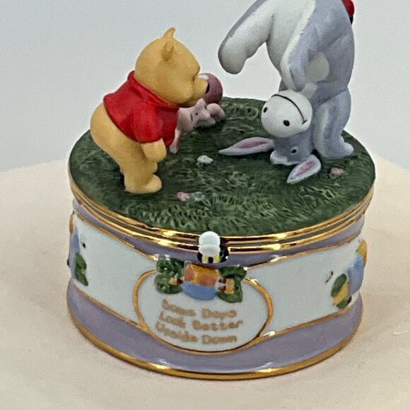 Disney Winnie The Pooh Some Days Look Better Upside Down Porcelain - Picture 3 of 9